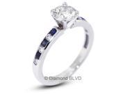1.00 CT J SI2 Ideal Round Earth Mined Diamonds 14K 4 Prong Channel Classic Wedding Ring 3.4gr