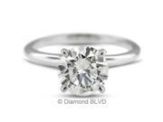 1.71CT E I1 EX Round Earth Mined Diamonds Platinum 950 4 Prong Classic Engagement Ring 4.6gr