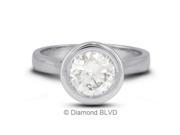 1.04CT F SI2 VG Round Earth Mined Diamonds Platinum 950 Bezel Halo Engagement Ring 5.5gr