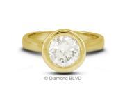 0.59CT F SI3 VG Round Earth Mined Diamonds 18K Bezel Halo Engagement Ring 3.8gr