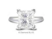 0.76CT F SI3 VG Princess Earth Mined Diamonds 18K 4 Prong Cathedral Engagement Ring 6.4gr