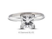 1.55CT I SI1 Ideal Princess Earth Mined Diamonds 18K 4 Prong Classic Engagement Ring 3.4gr