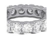 2.88 CT G SI3 VG Round Earth Mined Diamonds 14K 4 Prong Classic Eternity Ring Size 5