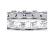 3.78 CT G SI3 VG Round Earth Mined Diamonds 14K Bar Classic Eternity Ring Size 7