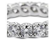 1.43 CT E VS1 VG Round Earth Mined Diamonds Platinum 950 4 Prong Classic Eternity Ring Size 6