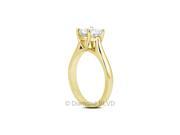 0.41CT G VS2 VG Round Earth Mined Diamonds 14K 4 Prong Cathedral Engagement Ring 3.17gr