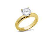 0.43CT E VS1 Ideal Round Earth Mined Diamonds 18K 4 Prong Classic Engagement Ring 6.34gr