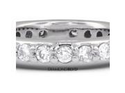 1.28 CT G SI3 Ideal Round Earth Mined Diamonds 14K Pave Classic Eternity Ring Size 7