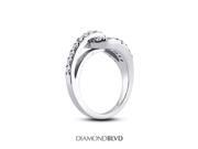 0.59 CT H VS2 EX Round Earth Mined Diamonds Platinum 950 Pave Loops Right Hand Ring 10.7gr