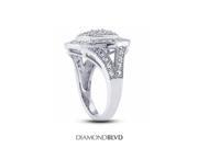 1.49 CT E VS1 Ideal Round Earth Mined Diamonds 18K Pave Split Shank Right Hand Ring 11.2gr