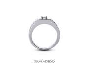 0.36CT H VS2 EX Round Earth Mined Diamonds 18K 4 Prong Tradition Men s Ring 13gr