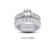 2.89 CT J VS2 EX Round Earth Mined Diamonds 18K 6 Prong Vintage Engraved Matching Engagement Rings 18.91gr