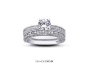 2.28 CT G SI1 EX Round Earth Mined Diamonds Platinum 950 4 Prong Vintage Matching Engagement Rings 8.74gr