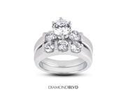 1.39 CT F SI2 Ideal Round Earth Mined Diamonds 14K Bezel Classic Matching 3 Stone Rings 9.60grams