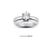 1.06 CT J SI1 VG Round Earth Mined Diamond 14K 6 Prong Classic Matching Engagement Rings 9.60gram