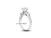1.45 CTW G I1 Ideal Round Earth Mined Diamonds 14K 4 Prong Half Bezel Classic Basket 3 Stone Ring 3.6gr