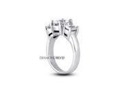 2.43 CTW E I1 Ideal Round Earth Mined Diamonds 14K 4 Prong Classic Basket 3 Stone Ring 7.0gr