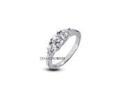 0.86 CTW H SI3 VG Round Earth Mined Diamonds 14K 3 Prong Classic Basket 3 Stone Ring 3.4gr