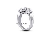 2.50 CTW H I1 EX Round Earth Mined Diamonds 18K 4 Prong Classic Basket 3 Stone Ring 9.0gr