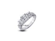 2.33 CTW E SI3 EX Round Earth Mined Diamonds 14K 4 Prong Engraved Gallery 3 Stone Ring 7.4gr
