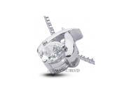 0.34CT J SI2 EX Round Earth Mined Diamond 14K Prong Setting Classic Solitaire Pendant 1.61 Grams