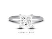 1.57CT H SI3 EX Princess Earth Mined Diamonds Platinum 950 4 Prong Classic Engagement Ring 4.6gr