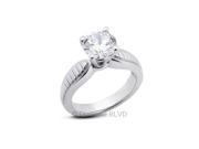 0.75CT F I1 Ideal Round Earth Mined Diamonds 14K 4 Prong Vintage Engagement Ring 6.72gr
