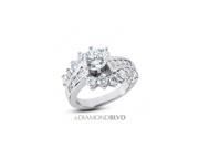 2.82 CT J VS2 EX Round Earth Mined Diamonds 14K 6 Prong Channel Classic Side Stone Ring 8.6gr