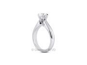 0.64CT H SI1 EX Round Earth Mined Diamonds 18K 6 Prong Cathedral Engagement Ring 5.18gr