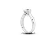 0.43 CT J VS2 Ideal Round Earth Mined Diamonds 14K 4 Prong Bezel Cathedral Side Stone Ring 3.9gr