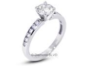 1.17 CT I SI2 EX Round Earth Mined Diamonds 14K 4 Prong Channel Classic Wedding Ring 3.4gr