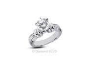 0.72CT F VS2 EX Round Earth Mined Diamonds 14K 6 Prong Vintage Engagement Ring 5.66gr