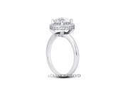 1.01 CT G VS1 EX Round Earth Mined Diamonds 14K 4 Prong Pave Halo Side Stone Ring 5.7gr