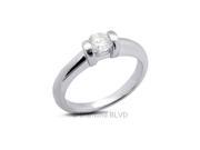 0.82CT H SI2 EX Round Earth Mined Diamonds 14K Tension Classic Engagement Ring 6.72gr