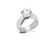 0.43CT E VS2 Ideal Round Earth Mined Diamonds 14K 6 Prong Wide Band Engagement Ring 9.12gr