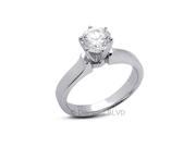 0.78CT J VS2 EX Round Earth Mined Diamonds 14K 6 Prong Classic Engagement Ring 4.42gr