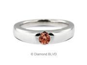 0.92CT Red VS1 Ideal Round Earth Mined Diamonds 14K Half Bezel Tension Engagement Ring 8.7gr