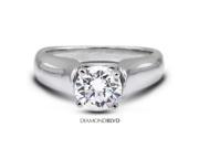1.56CT H I1 EX Round Earth Mined Diamonds 18K 4 Prong Classic Engagement Ring 8.2gr