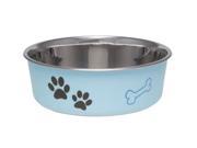 Loving Pets Bella Bowl Dog Bowl Medium 1 Quart Murano Blue LP7409 LOVING PETS INC