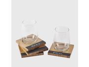 Bamboo Coasters with Chalkboard Labels Set of 4 By Great Useful Stuff
