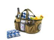 G.U.S. Tech Tote with Built In Bluetooth Speaker and Smartphone Protector for Garden Picnic Beach Camping Cleaning and Tailgating