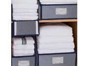 Striped Linen Closet Storage Perfect for Sheets Blankets Towels Wash Cloths Sweaters and Other Closet Storage By Great Useful Stuff Medium