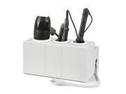 White Crocodile Leatherette Hair Styling Center Organizer for Bathroom or Vanity By Great Useful Stuff