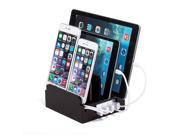 Compact Cell Phone Tablet eReader Kindle Charging Station with Set of Cable Ties Set of 4 Short 9 Lightning to USB Cables. Multiple Finishes Available H