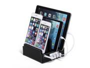 Compact Cell Phone Tablet eReader Kindle Charging Station with Set of Cable Ties Set of 4 Short 9 Lightning to USB Cables. Multiple Finishes Available B