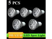 5PCS 5W GU10 AC85~265V white warm white LED Downlight LED Bulb Light Spot Light retail and wholesale with best price