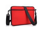 Kroo Red Neoprene Sleeve with Shoulder Strap and Pockets for Microsoft Surface RT 1 2 Pro 1 2
