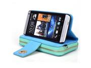 Kroo Teal Magnetic Clutch Wristlet Wallet Purse for HTC One