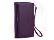 Kroo Purple Clutch Wristlet Wallet for Apple iPhone 6 Plus Six CDMA2000 1xEV DO A1522 CDMA A1524