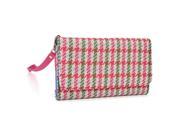 Kroo Magenta Houndstooth Clutch Wristlet Wallet with Back Zipper for Samsung Galaxy Alpha